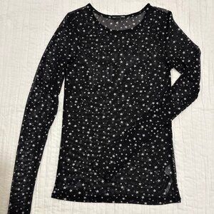 Zara long sleeve sheer top